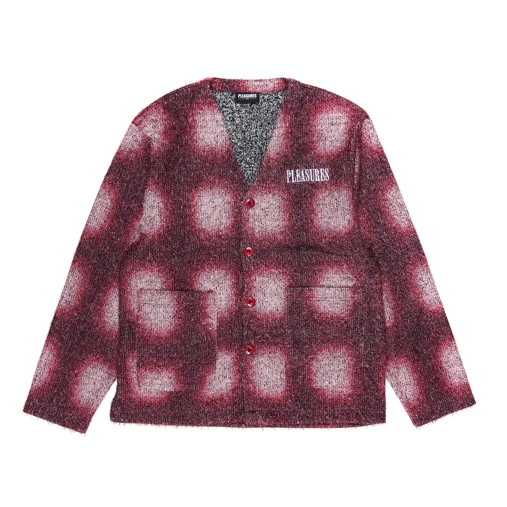 
                  
                    Load image into Gallery viewer, Pleasures Spray Cardigan &amp;#39;Red&amp;#39;
                  
                