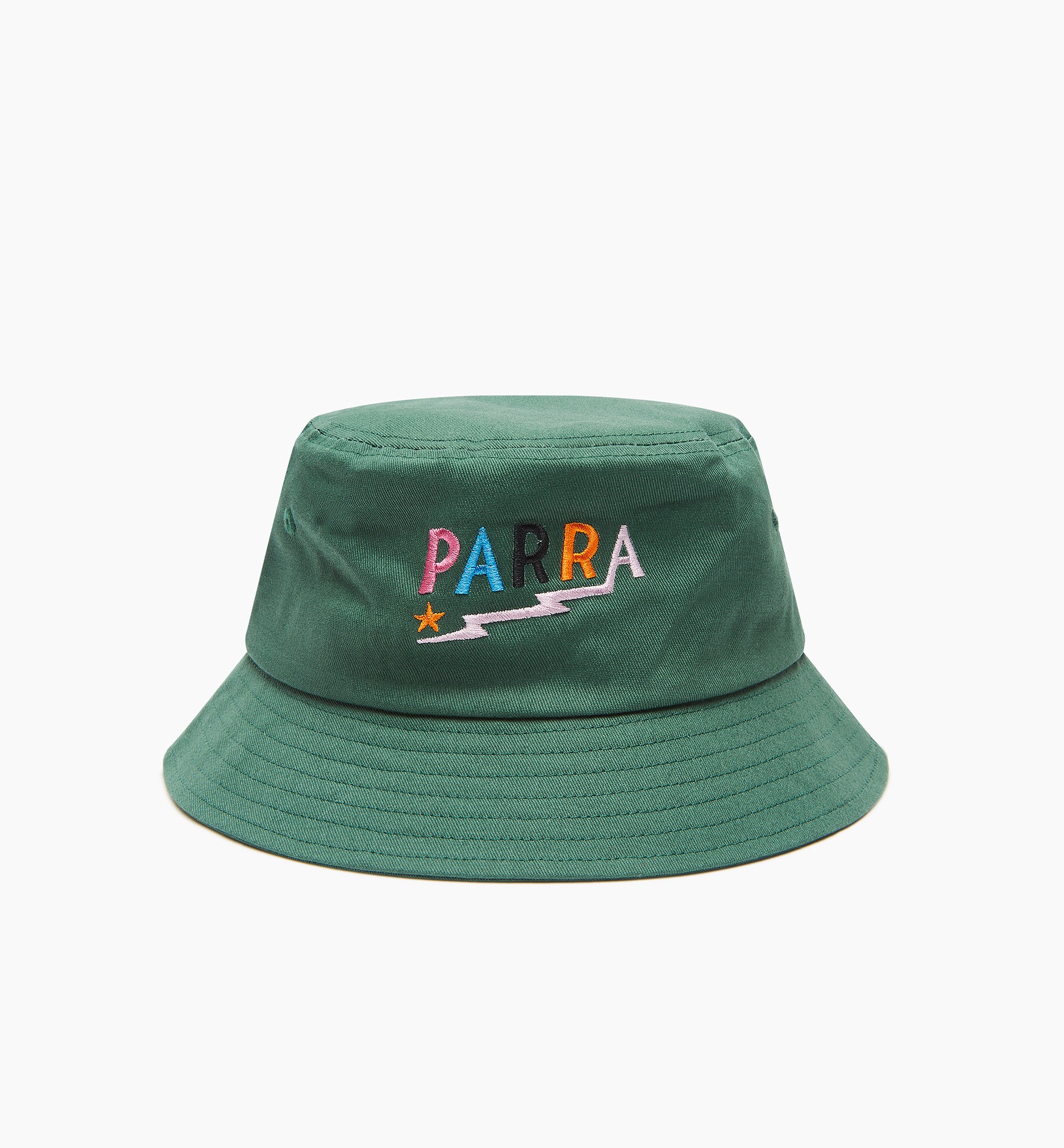 by Parra Colored Lightning Logo bucket Hat 'Green'