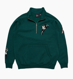 
                  
                    Load image into Gallery viewer, by Parra Life Experience Half Zip Sweatshirt &amp;#39;Pine Green&amp;#39;
                  
                