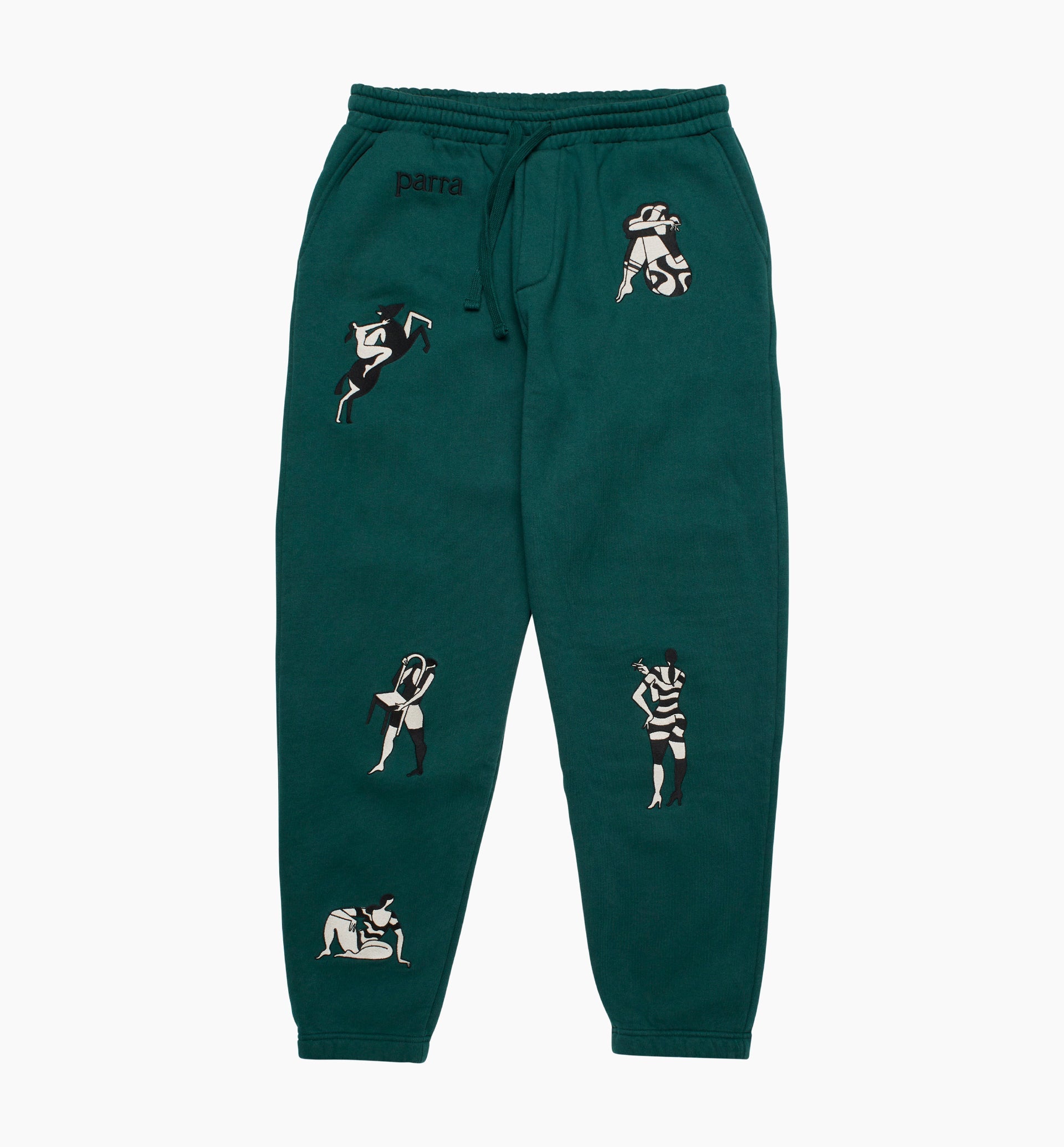 by Parra Life Experience Sweatpants 'Pine Green'