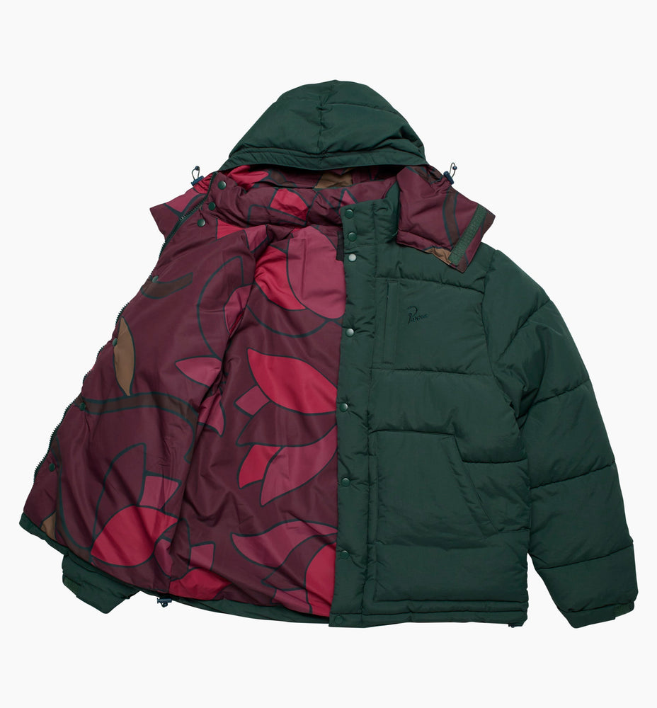 
                  
                    Load image into Gallery viewer, by Parra The Secret Garden Puffer Jacket &amp;#39;Pine Green&amp;#39;
                  
                