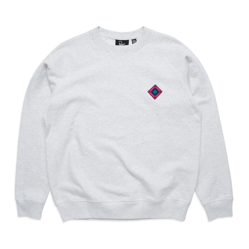 by Parra Diamond Block Logo Crewneck 'Ash Grey'