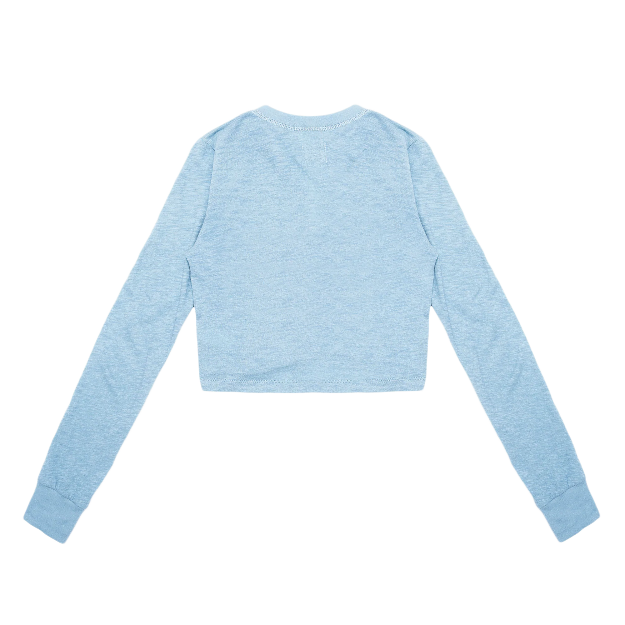 Boys Lie Crop Henley 'Misty Blue'