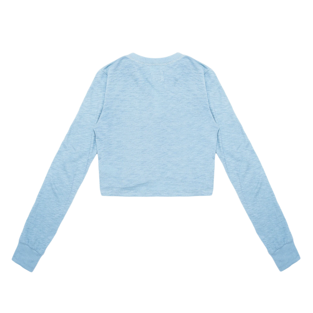 
                  
                    Load image into Gallery viewer, Boys Lie Crop Henley &amp;#39;Misty Blue&amp;#39;
                  
                