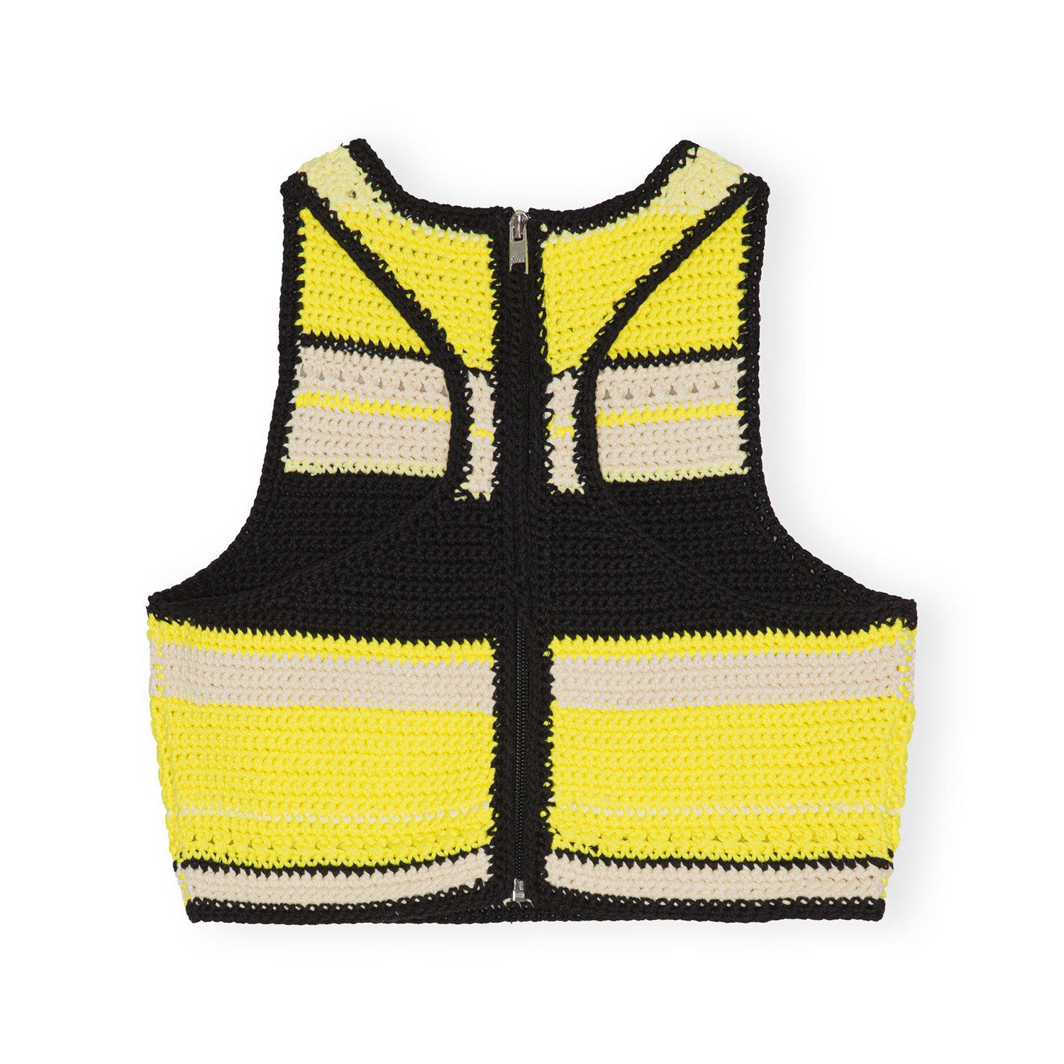 Ganni Crochet Racerback Bikini Top 'Golden Kiwi'