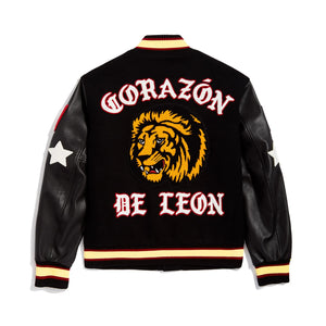 
                  
                    Load image into Gallery viewer, Awake Corazon Varsity Jacket &amp;#39;Black&amp;#39;
                  
                