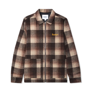 
                  
                    Load image into Gallery viewer, Butter Goods Plaid Zip Thru Overshirt &amp;#39;Brown&amp;#39;
                  
                