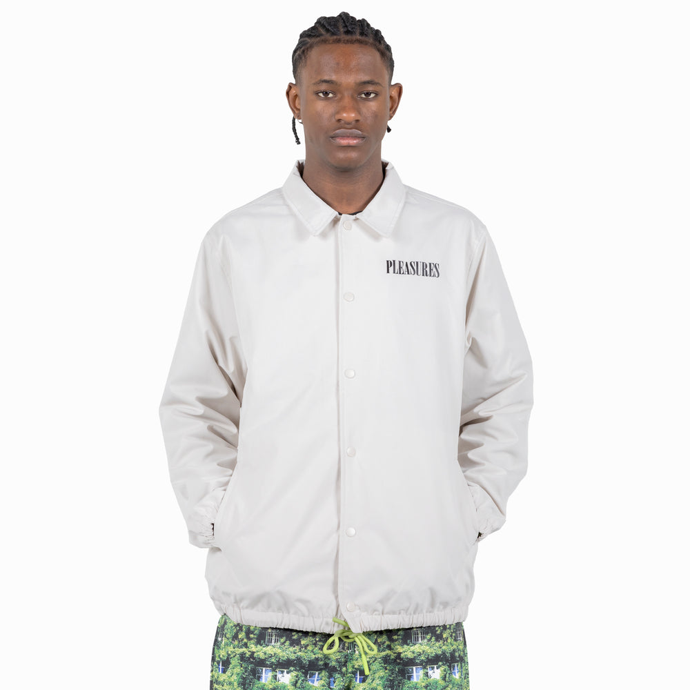 
                  
                    Load image into Gallery viewer, Pleasures Bended Coach Jacket &amp;#39;White&amp;#39;
                  
                