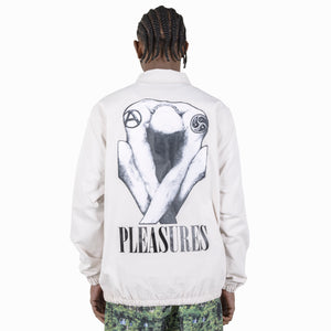
                  
                    Load image into Gallery viewer, Pleasures Bended Coach Jacket &amp;#39;White&amp;#39;
                  
                