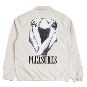 
                  
                    Load image into Gallery viewer, Pleasures Bended Coach Jacket &amp;#39;White&amp;#39;
                  
                