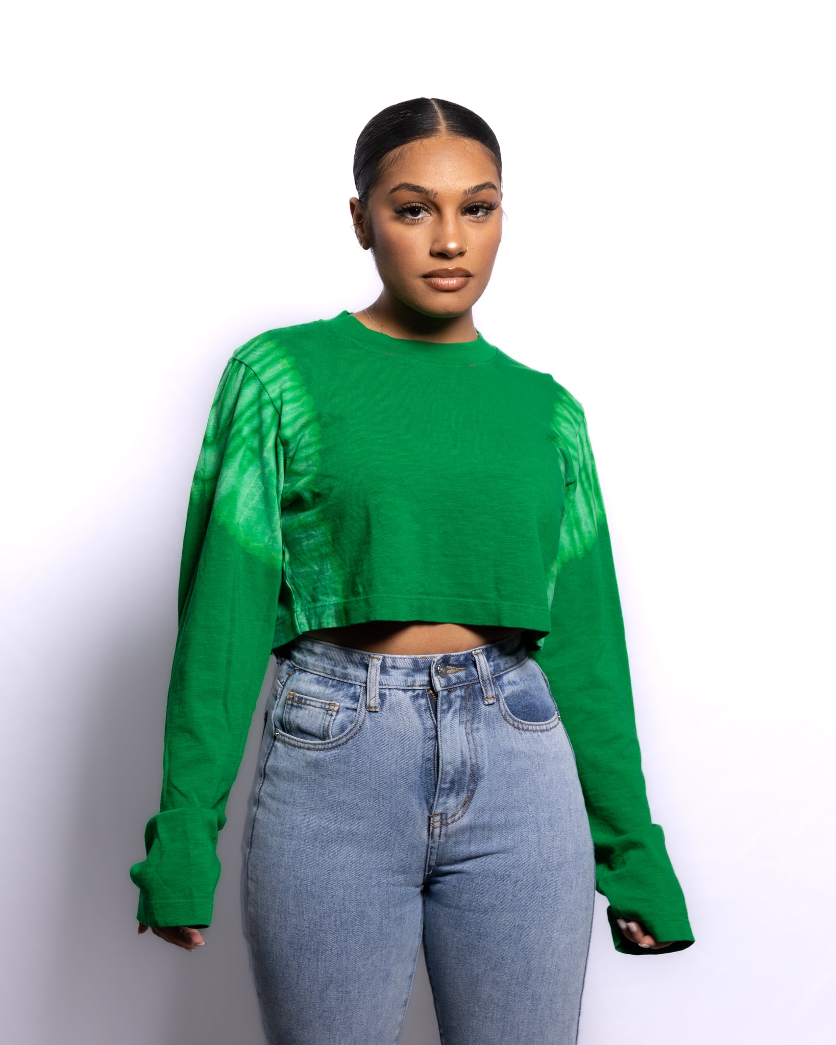 Cotton Citizen Tokyo Crop Shirt in Kelly Green