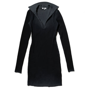 
                  
                    Load image into Gallery viewer, Cotton Citizen Ibiza Polo Mini Dress in Vintage Black
                  
                