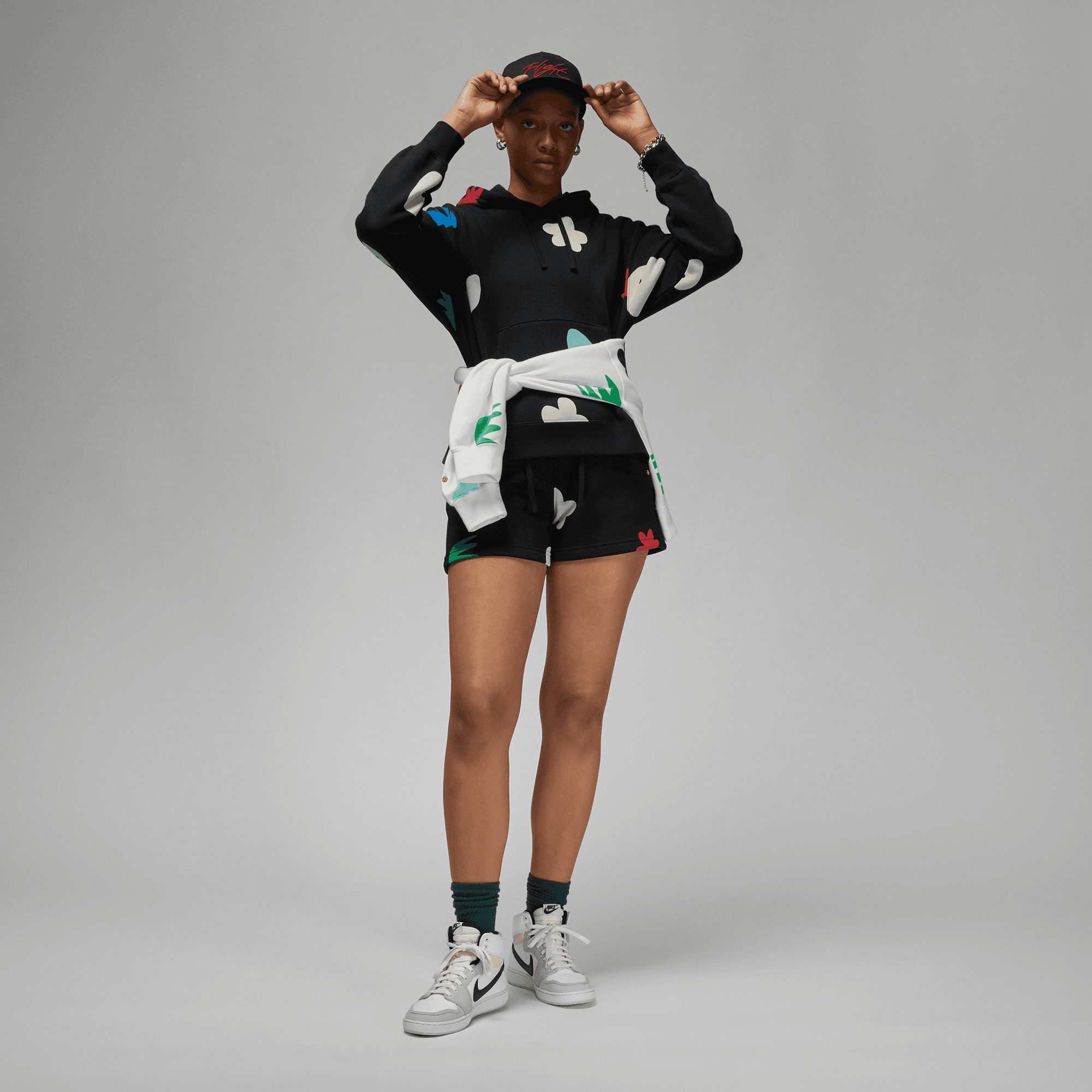 Womens Jordan Artist Series x Mia Lee Fleece Hoodie 'Black'