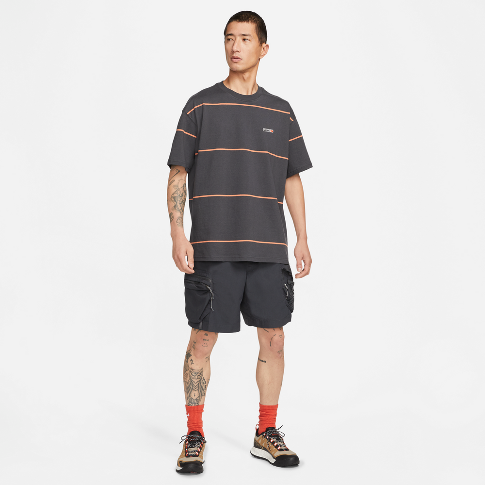 
                  
                    Load image into Gallery viewer, Nike ACG Stripe T-Shirt &amp;#39;Dark Smoke Grey/ Orange&amp;#39;
                  
                