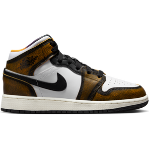 
                  
                    Load image into Gallery viewer, Youth Air Jordan 1 Mid SE (GS) &amp;#39;Orange Wear Away&amp;#39;
                  
                