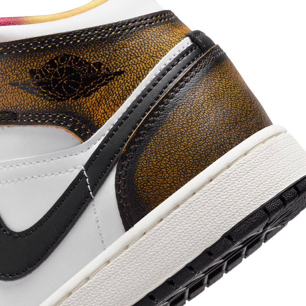 
                  
                    Load image into Gallery viewer, Youth Air Jordan 1 Mid SE (GS) &amp;#39;Orange Wear Away&amp;#39;
                  
                