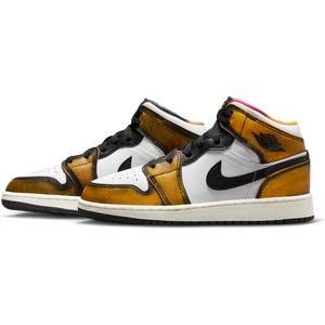 
                  
                    Load image into Gallery viewer, Youth Air Jordan 1 Mid SE (GS) &amp;#39;Orange Wear Away&amp;#39;
                  
                