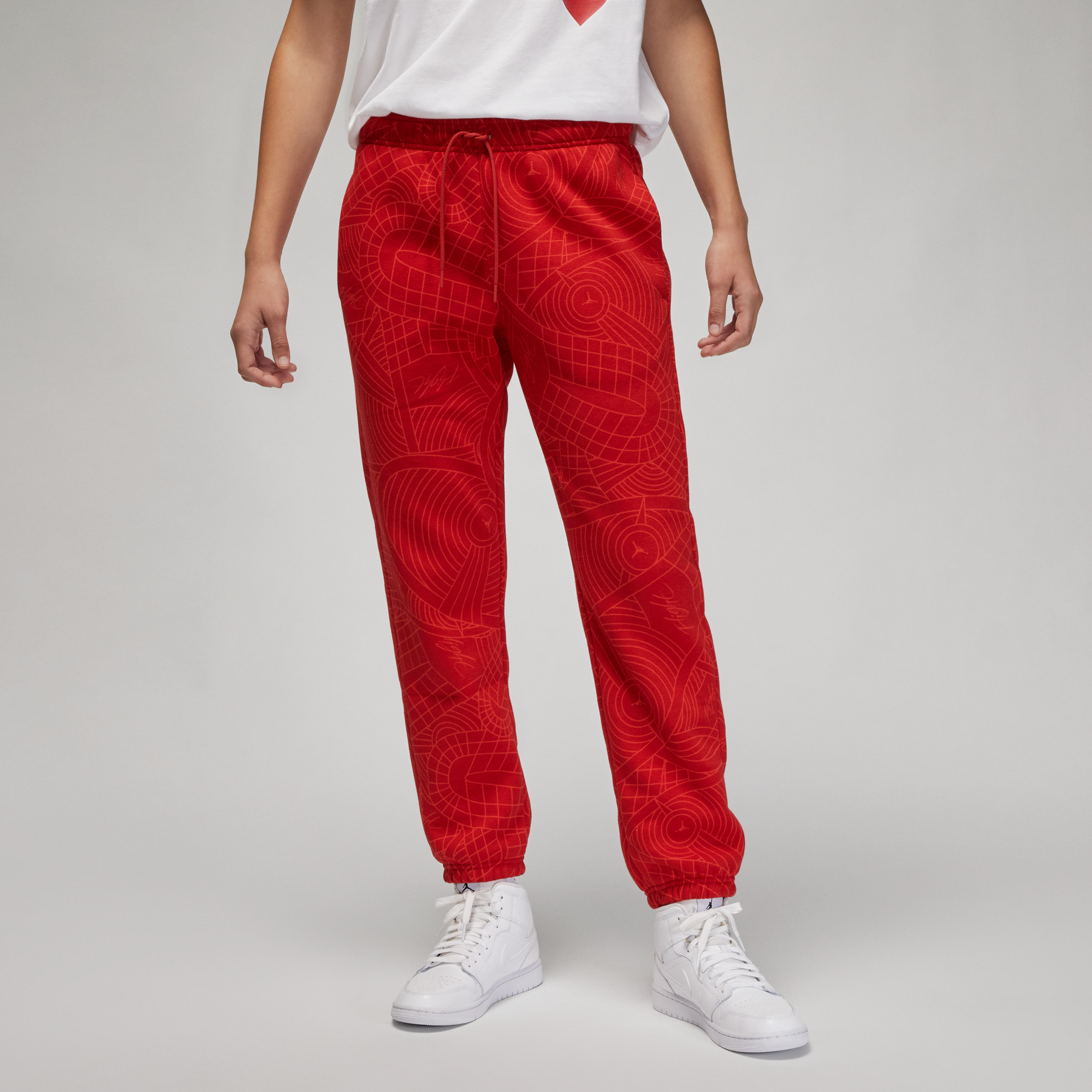 Womens Jordan Brooklyn Sweatpants 'Red'