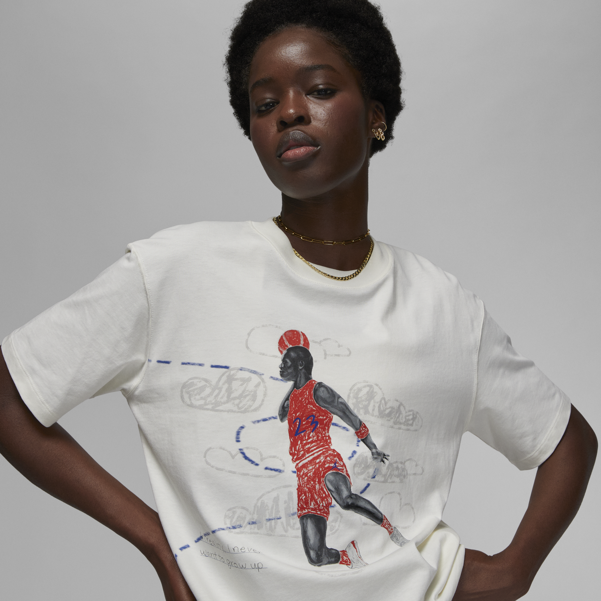 Womens Jordan Artist Series by Parker Duncan T Shirt ' Sail'