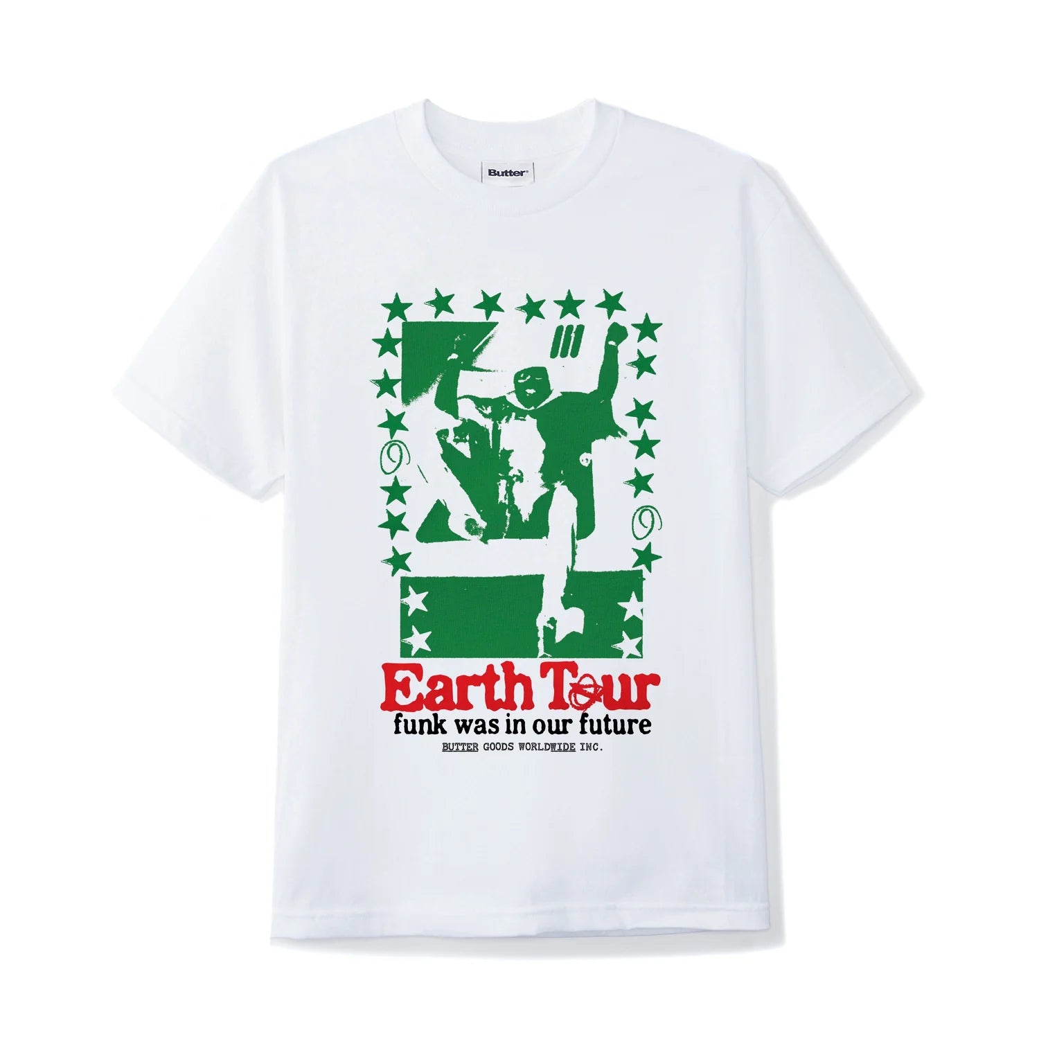 Butter Goods Earth Tour T-Shirt 'White'