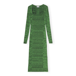 
                  
                    Load image into Gallery viewer, Ganni Melange Knit Dress &amp;#39;Green&amp;#39;
                  
                