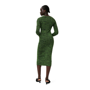 
                  
                    Load image into Gallery viewer, Ganni Melange Knit Dress &amp;#39;Green&amp;#39;
                  
                