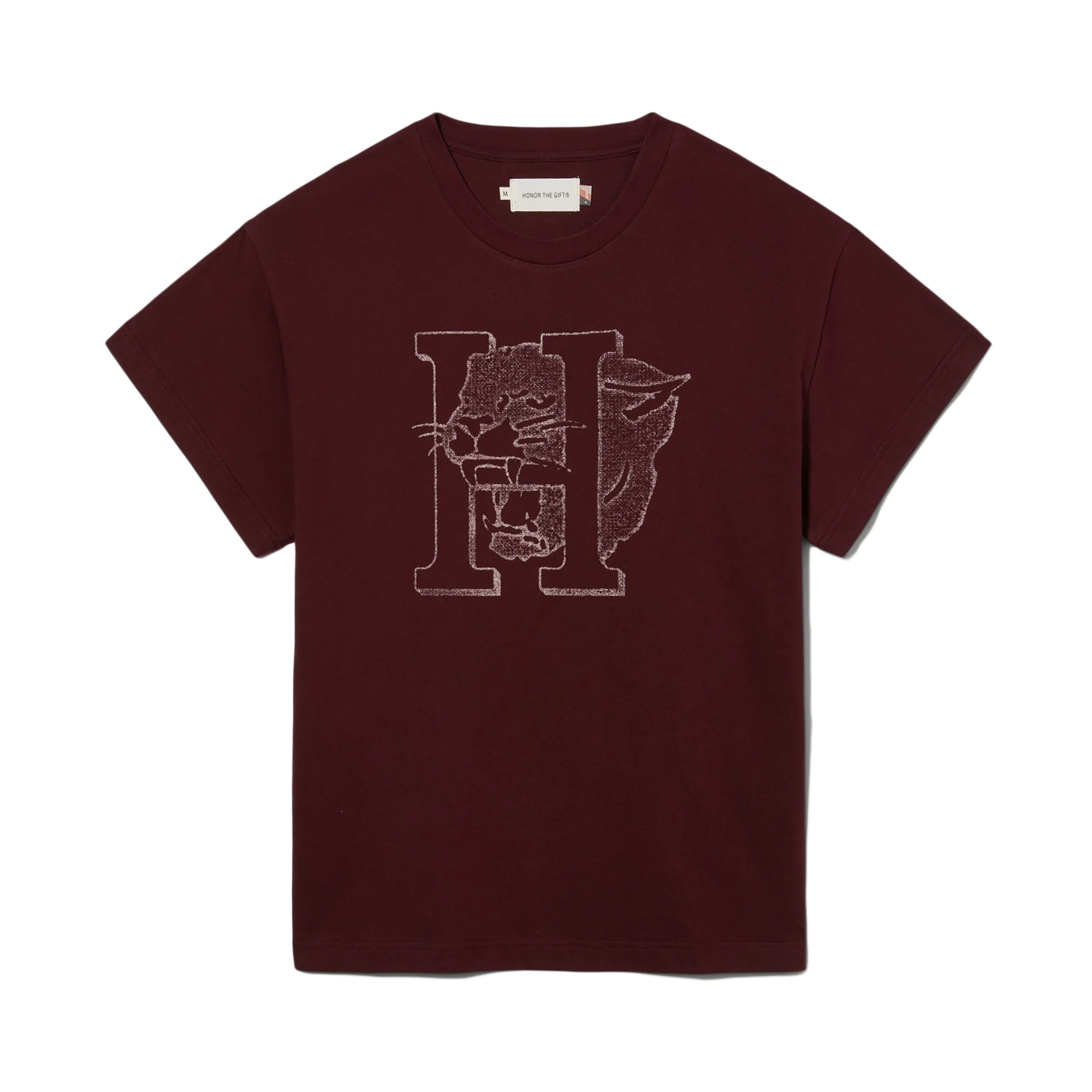 Womens Honor The Gift Mascot T-Shirt 'Burgundy'