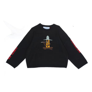 
                  
                    Load image into Gallery viewer, Jungles JUNGLES Flute Knitted Sweater &amp;#39;Black&amp;#39;
                  
                