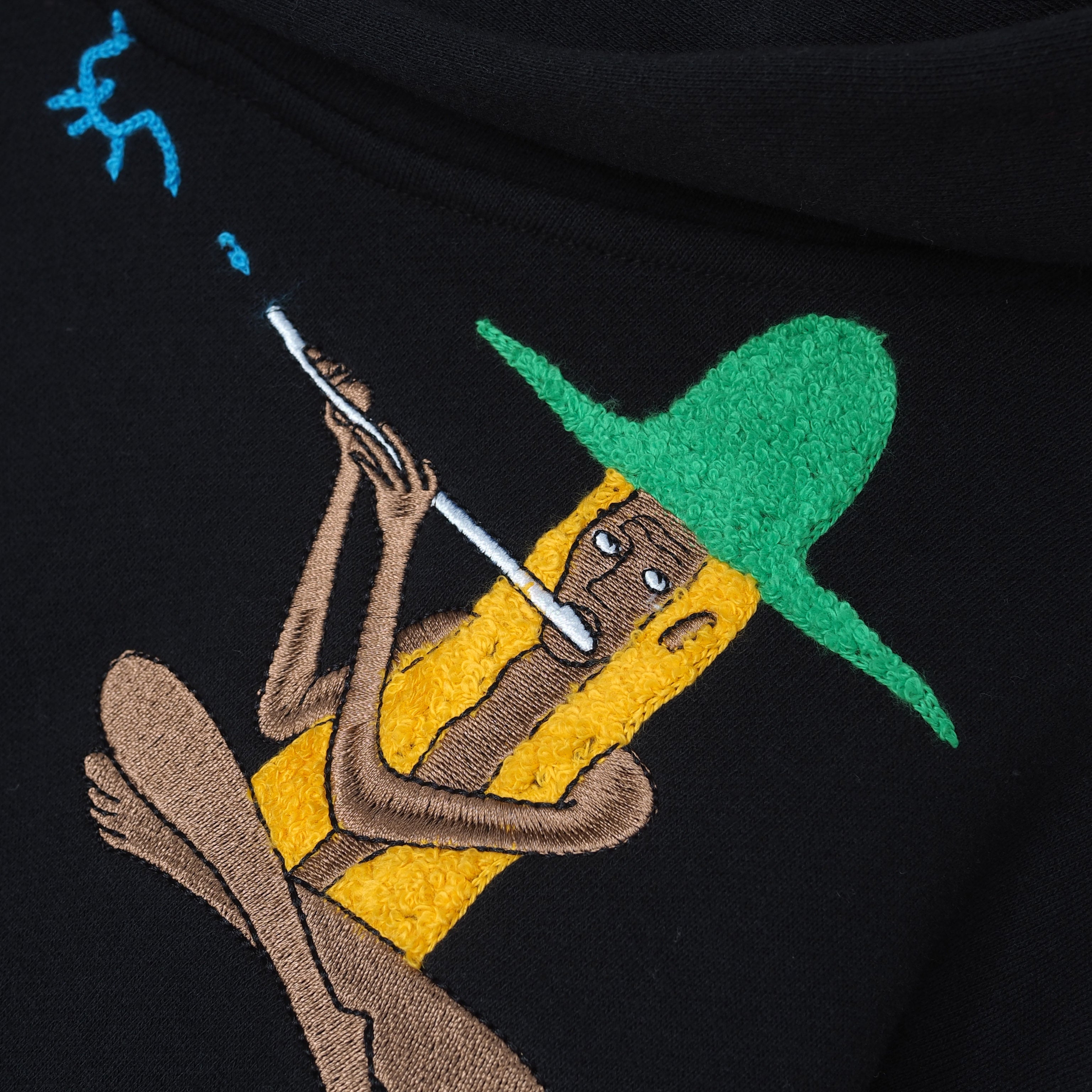 Jungles JUNGLES Tranquilo Chenille Hoodie 'Black'