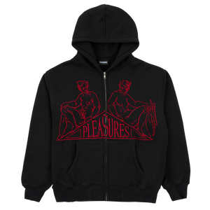 
                  
                    Load image into Gallery viewer, Pleasures Squeeze Zip-Up Hoodie &amp;#39;Black&amp;#39;
                  
                