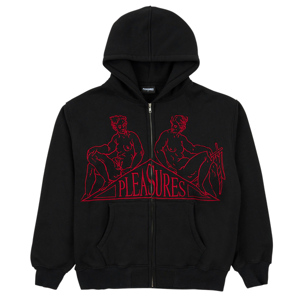 PLEASURES｜HOOD/ZIP-UP (P22W010 BLACK) Sweatshirt Pleasures Delivered Jacquard Knit Hoodie P22W010