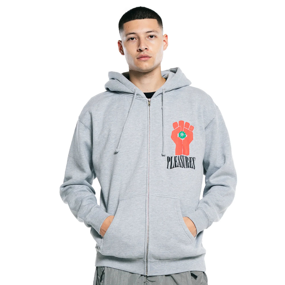 
                  
                    Load image into Gallery viewer, Pleasures HST Zip Hoodie &amp;#39;Heather Grey&amp;#39;
                  
                