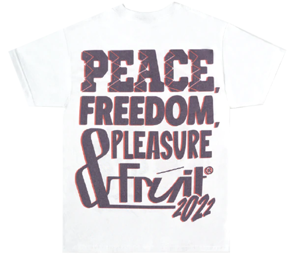 The Fruit Mkt Peace and Freedom Tee 'White'