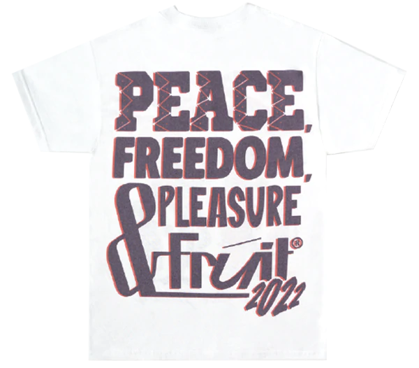 
                  
                    Load image into Gallery viewer, The Fruit Mkt Peace and Freedom Tee &amp;#39;White&amp;#39;
                  
                