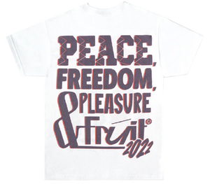 
                  
                    Load image into Gallery viewer, The Fruit Mkt Peace and Freedom Tee &amp;#39;White&amp;#39;
                  
                