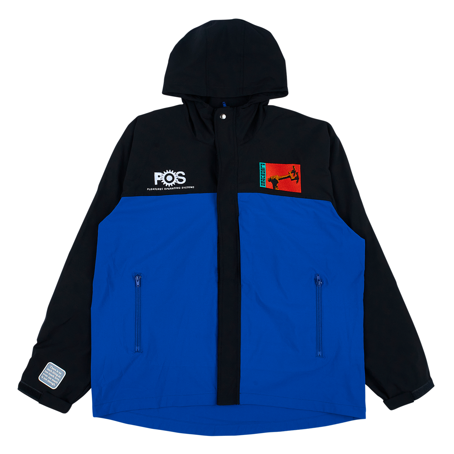 Pleasures Tango Shell Jacket 'Black/Blue'