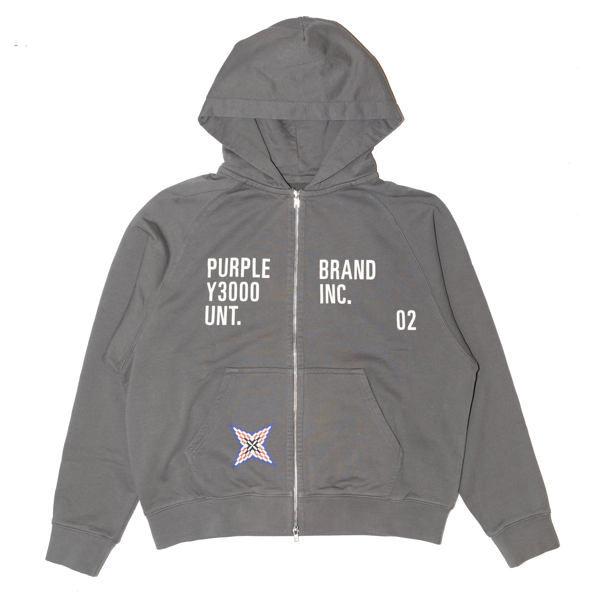 Purple Brand P408 Relic Two Way Zip 'Charcoal'