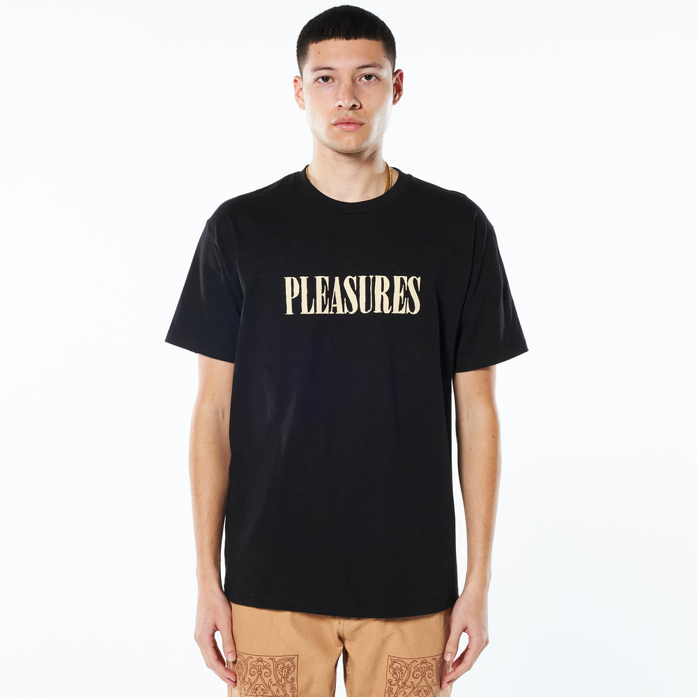 
                  
                    Load image into Gallery viewer, Pleasures Tickle Logo T-Shirt &amp;#39;Black&amp;#39;
                  
                