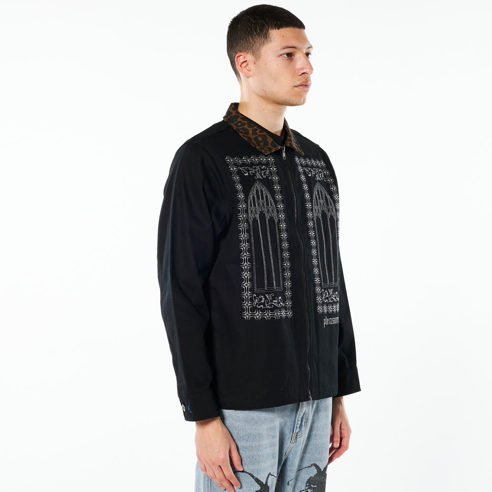 
                  
                    Load image into Gallery viewer, Pleasures Friction Work Jacket &amp;#39;Black&amp;#39;
                  
                