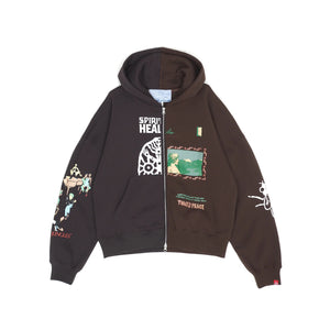 
                  
                    Load image into Gallery viewer, Jungles JUNGLES Spiritual Healing Hoodie &amp;#39;Black/Brown&amp;#39;
                  
                