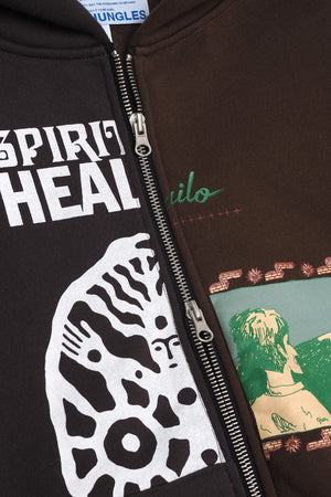 
                  
                    Load image into Gallery viewer, Jungles JUNGLES Spiritual Healing Hoodie &amp;#39;Black/Brown&amp;#39;
                  
                