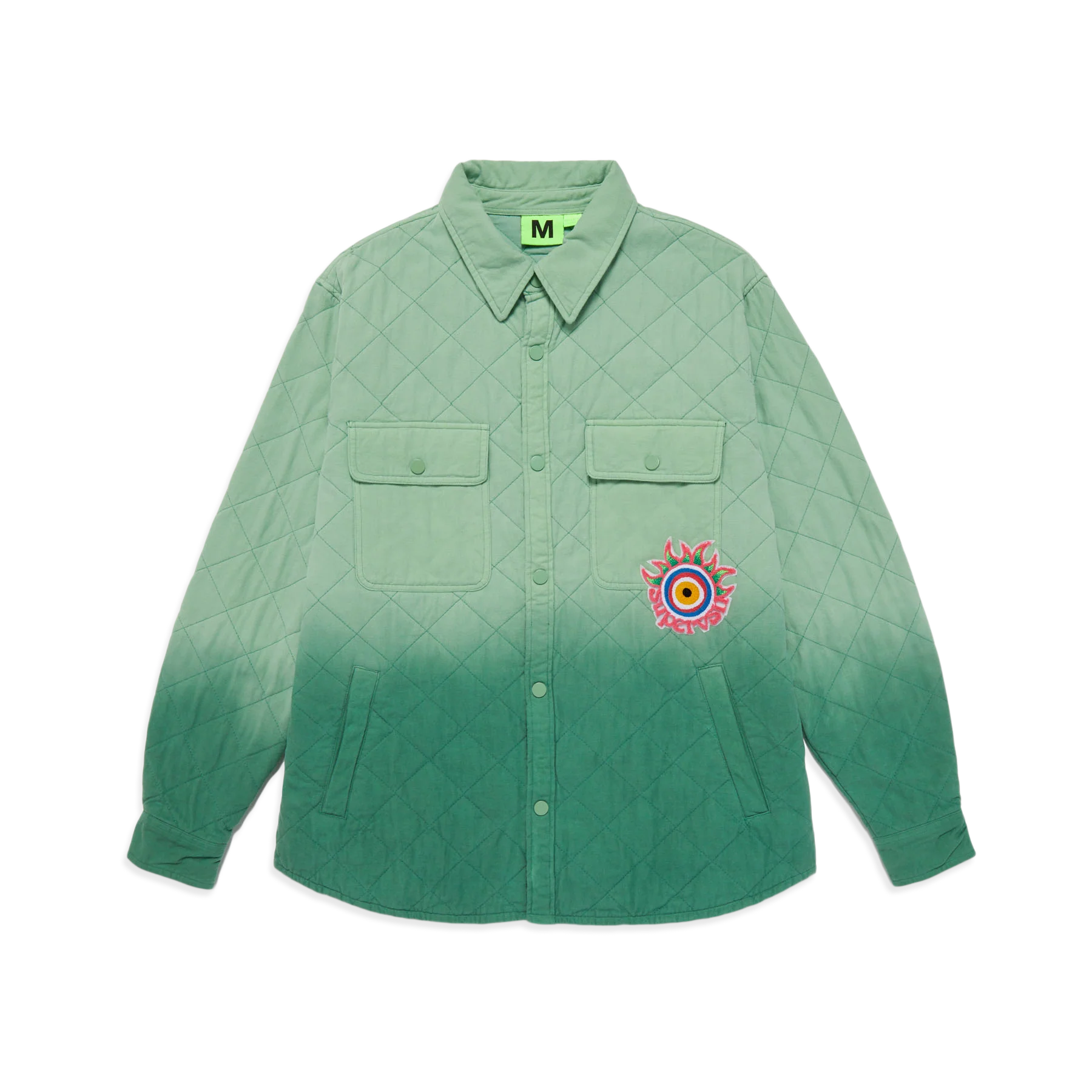 SUPERVSN Studio Manifest Quilted Over Shirt 'Green'