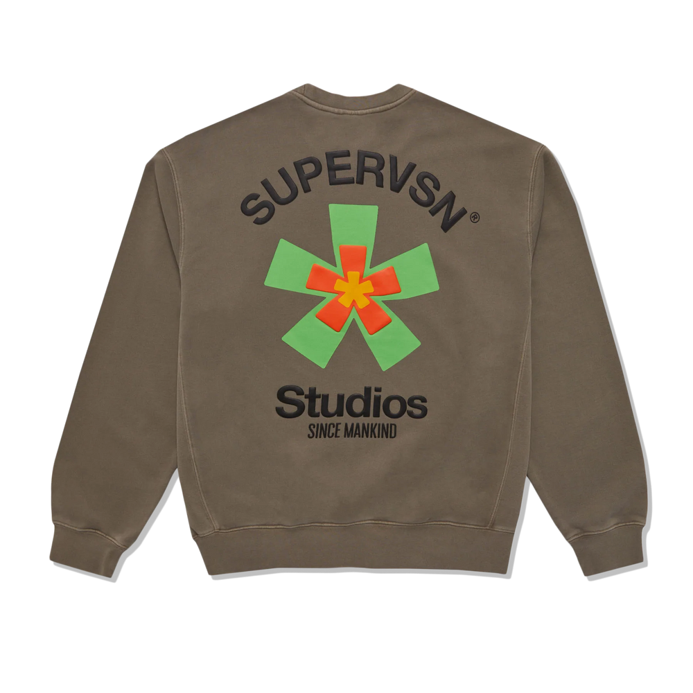 SUPERVSN Studio Starburst Crewneck Sweatshirt ' Brown'