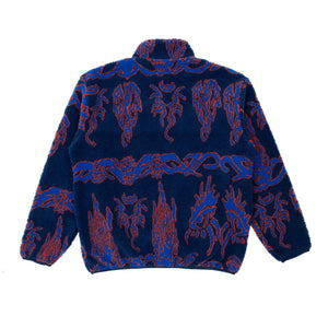 
                  
                    Load image into Gallery viewer, WKND Skateboards Temple Fleece Jacket &amp;#39;Navy&amp;#39;
                  
                