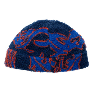 
                  
                    Load image into Gallery viewer, WKND Skateboards Temple Fleece Beanie &amp;#39;Navy&amp;#39;
                  
                