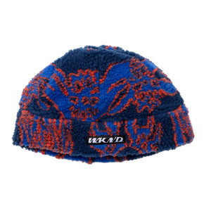 
                  
                    Load image into Gallery viewer, WKND Skateboards Temple Fleece Beanie &amp;#39;Navy&amp;#39;
                  
                