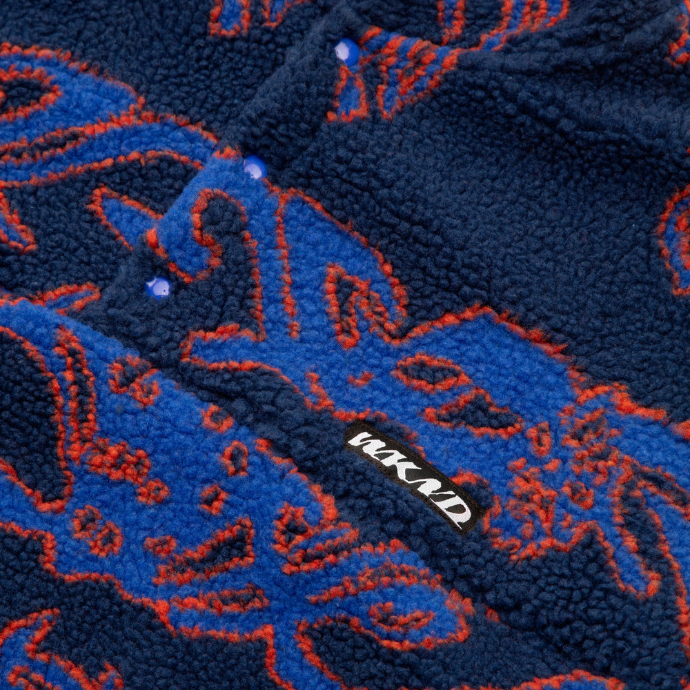 
                  
                    Load image into Gallery viewer, WKND Skateboards Temple Fleece Jacket &amp;#39;Navy&amp;#39;
                  
                