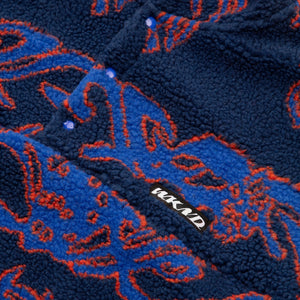 
                  
                    Load image into Gallery viewer, WKND Skateboards Temple Fleece Jacket &amp;#39;Navy&amp;#39;
                  
                