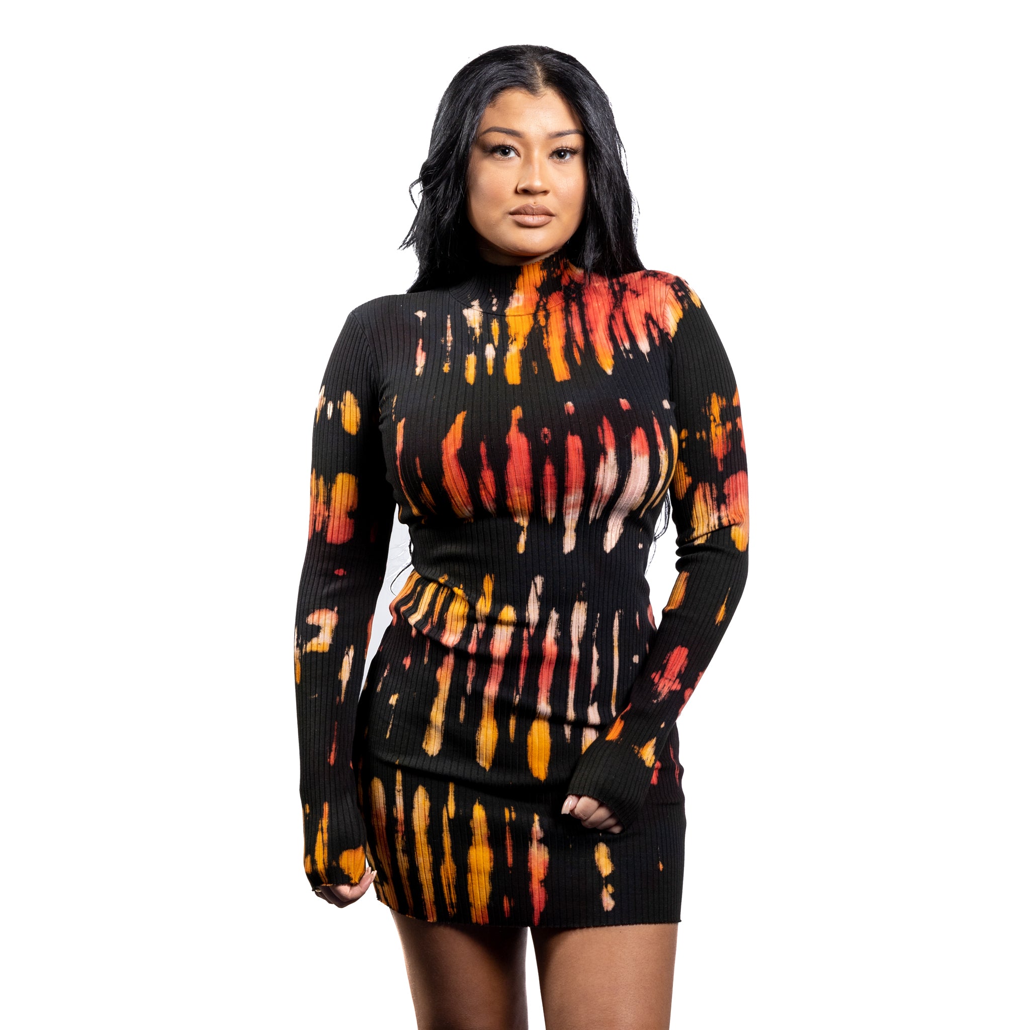 Cotton Citizen Ibiza Mini Dress 'Orange Stripe'