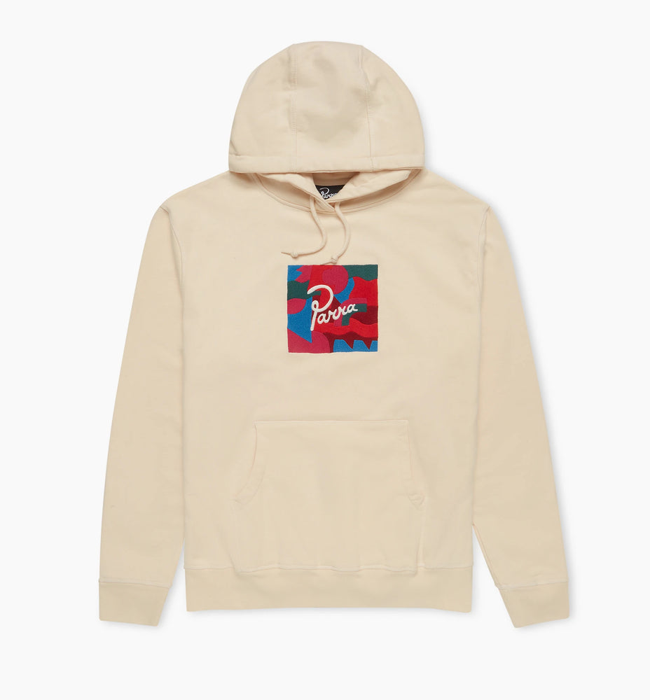 by Parra Abstract Shapes Hooded Sweatshirt 'White'